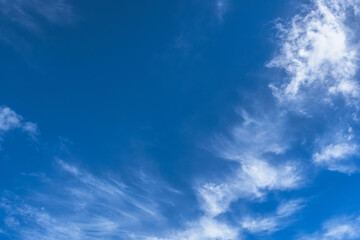 秋の空　印象的な青空と雲06