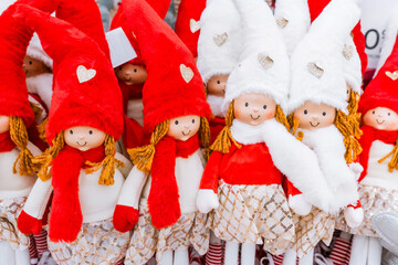 New Year's toys in the big supermarket. Saint Petersburg, Russia - 8 Nov 2025