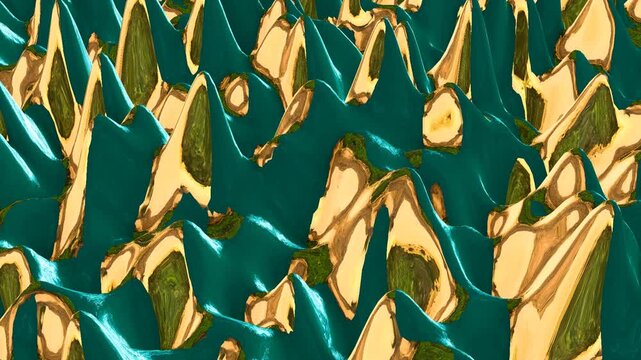 abstract background with leaves. Metallic Spikes Abstract Motion Background. Reflective Red Chrome Surface Animation. Futuristic Liquid Metal Texture Loop. Shiny Spiked Pattern &ndash; Abstract 3D Motion.	