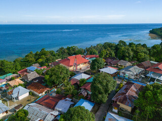 Fototapeta premium The View of Booi Village in Saparua Island, Central Maluku, Indonesia