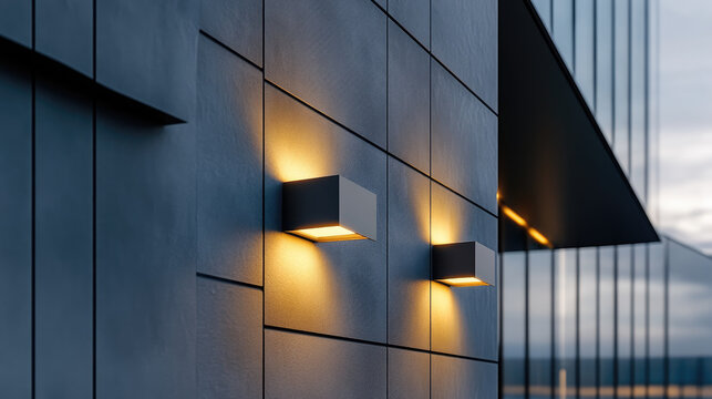 modern lighting section in hardware store, stylish ceiling lamps and pendant lights on display, bright store interior