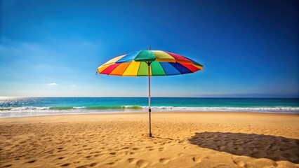 beach umbrella providing shade on sunny beach