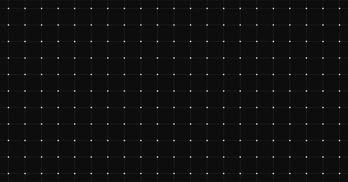 Seamless square grid texture, grid line paper sheet with dotted lines, virtual technology futuristic user interface HUD grid, hi-tech science design, drawing and architecture draft
