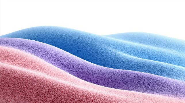 Colorful Bumpy Pastel Landscape Made Of Soft Foam Particles. Abstract Texture For Toy, Product Display, Or Creative Visual Backgrounds