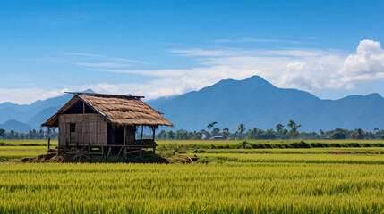 Fototapeta premium rural landscape with house