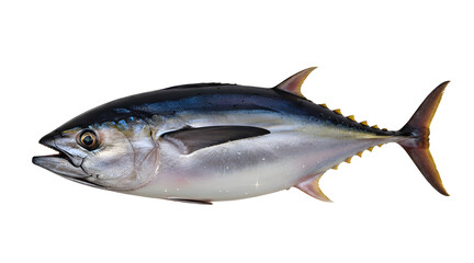 Fototapeta premium Ultra-Macro Shot of Whole Fresh Japanese Bluefin Tuna (Maguro) Isolated on Transparent Background