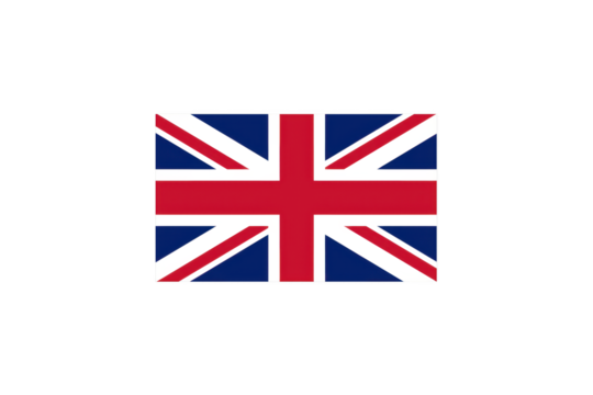 National flag of Great Britain on transparent background - Powered by Adobe