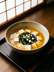 Authentic Miso Soup in a Serene Japanese Setting. A light, healthy start.