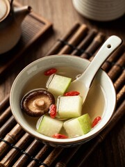 Healing Chinese Winter Melon Soup. A light and nourishing broth.