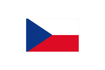 National flag of the Czech Republic on a transparent background