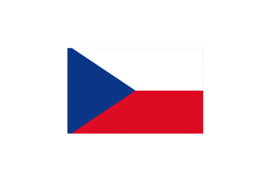 National flag of the Czech Republic on a transparent background