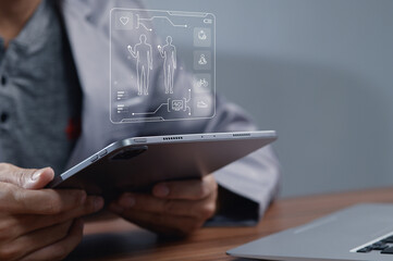 Modern Healthcare Technology with Digital Health Monitoring Interface