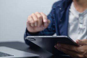 Digital Health Monitoring with Tablet and Touch Screen Interaction