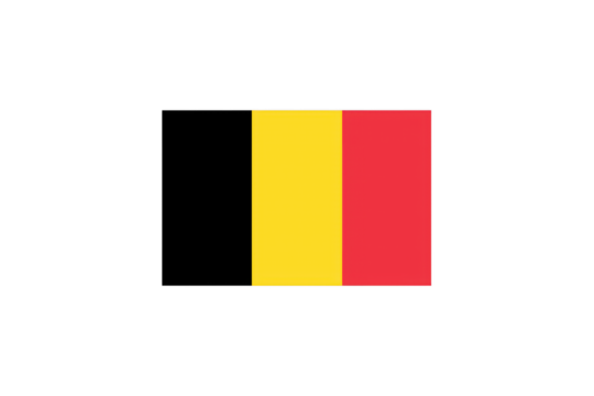 National flag of Belgium on transparent background