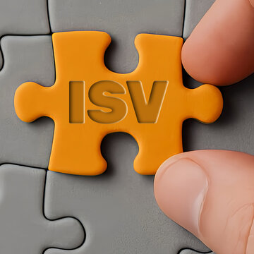 Independent Software Vendor Concept Showing Technology Partnership and Business Solutions Development