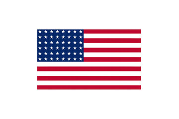 National flag of the USA on a transparent background