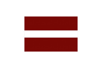 National flag of Latvia on transparent background