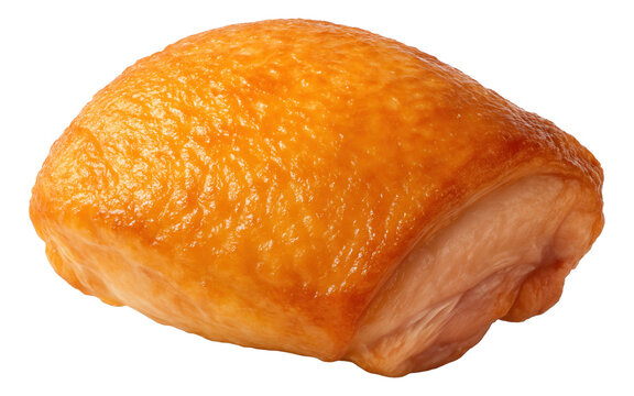 Seared filet mignon accompanied by a soft-boiled egg and a swirl of garlic butter on a round white plate