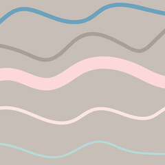 Colorful pastel strokes glide across a cool turquoise canvas. pastel lines abstract background