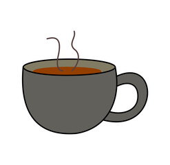 Steaming Cup of Coffee Illustration