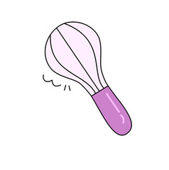 Pastel Whisk Illustration - Kitchen Tool Icon