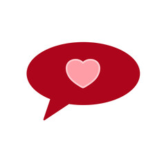 Heartfelt Message: Love in a Speech Bubble