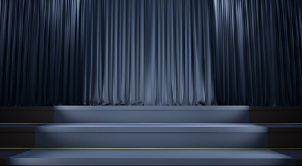 stairs with grey carpet, grey carpet and velvet ropes leading up the staircase.