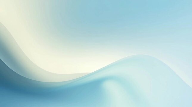 Abstract blue background design with curving waves, vector illustration of a light blue ocean flow pattern