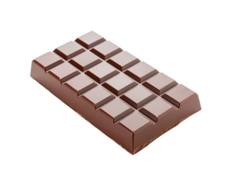 A Dark Chocolate Bar with Diamond Shaped Segments on a Black Background
