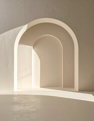 Minimalist Archway with Shadow Play