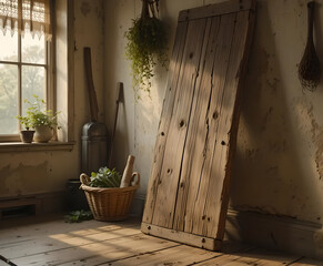 Rustic Kitchen Corner with Sunlight