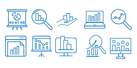 Business icons as growth security, growth time, financial institution.