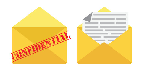 Minimalist envelope icon set for digital communication and messaging design.