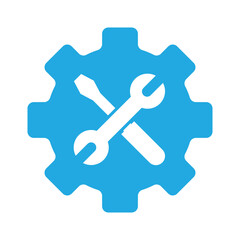 wrench and screwdriver. repair and service icon.
