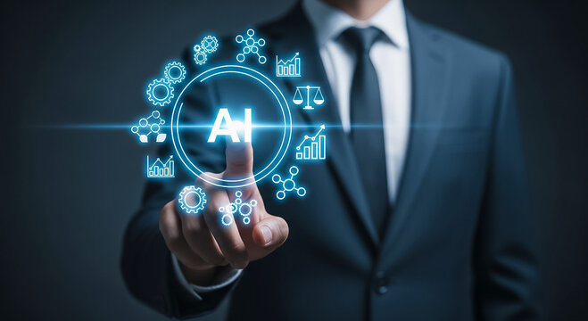 AI Artificial Intelligence Business Technology Solutions Innovation Transformation Digital Future Disruption Concepts