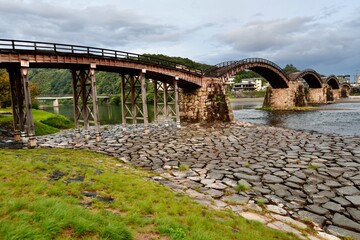 山口の美しい橋の錦帯橋