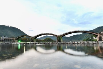 山口の美しい橋の錦帯橋