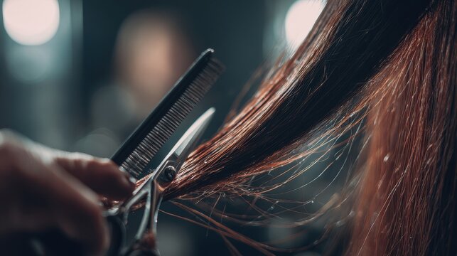 Professional Hair Cutting Service in a Contemporary Beauty Salon