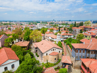 Fototapeta premium Church of St Constantine and Helena aerial view, Plovdiv