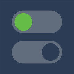 Toggle Switch UI Vector – On Off Button Design for Interface Elements
