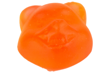 Pile of Colorful Gummy bear Candies Isolated on White Background