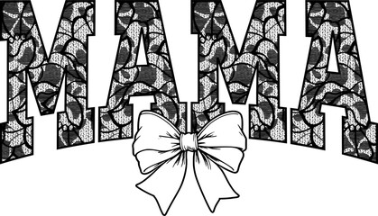 floral lace coquette mama png, sublimation design, dtf dtg transfer, mug t shirt print, flowers leaves botanical