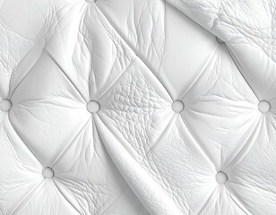 Obraz premium White tufted leather texture with circular button details