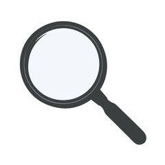 flat 2D icon vector illustrator a simple magnifying glass