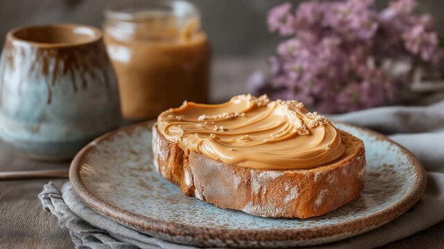 peanut toast,tasty breakfast	