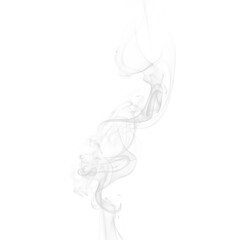 Dramatic Swirling Smoke on Black Background&mdash;Abstract Vapor Overlay, Curled Wispy Smoke Texture&mdash;Isolated Black Swirl Art PNG