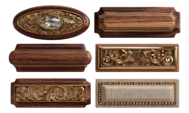 Decorative Wooden Panels with Intricate Design and Elegant Accents