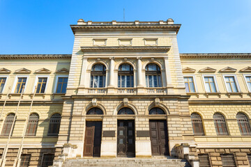 Varna Archaeological Museum facade view in Bulgaria