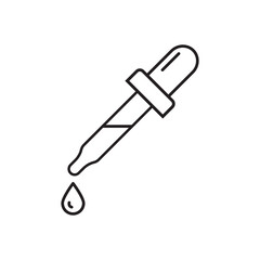 Dropper Icon Illustration Essential Oil Medicine Liquid Fluid Serum Chemical Laboratory Drop Isolated Medical Science