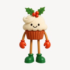Fototapeta premium Festive cupcake character toy